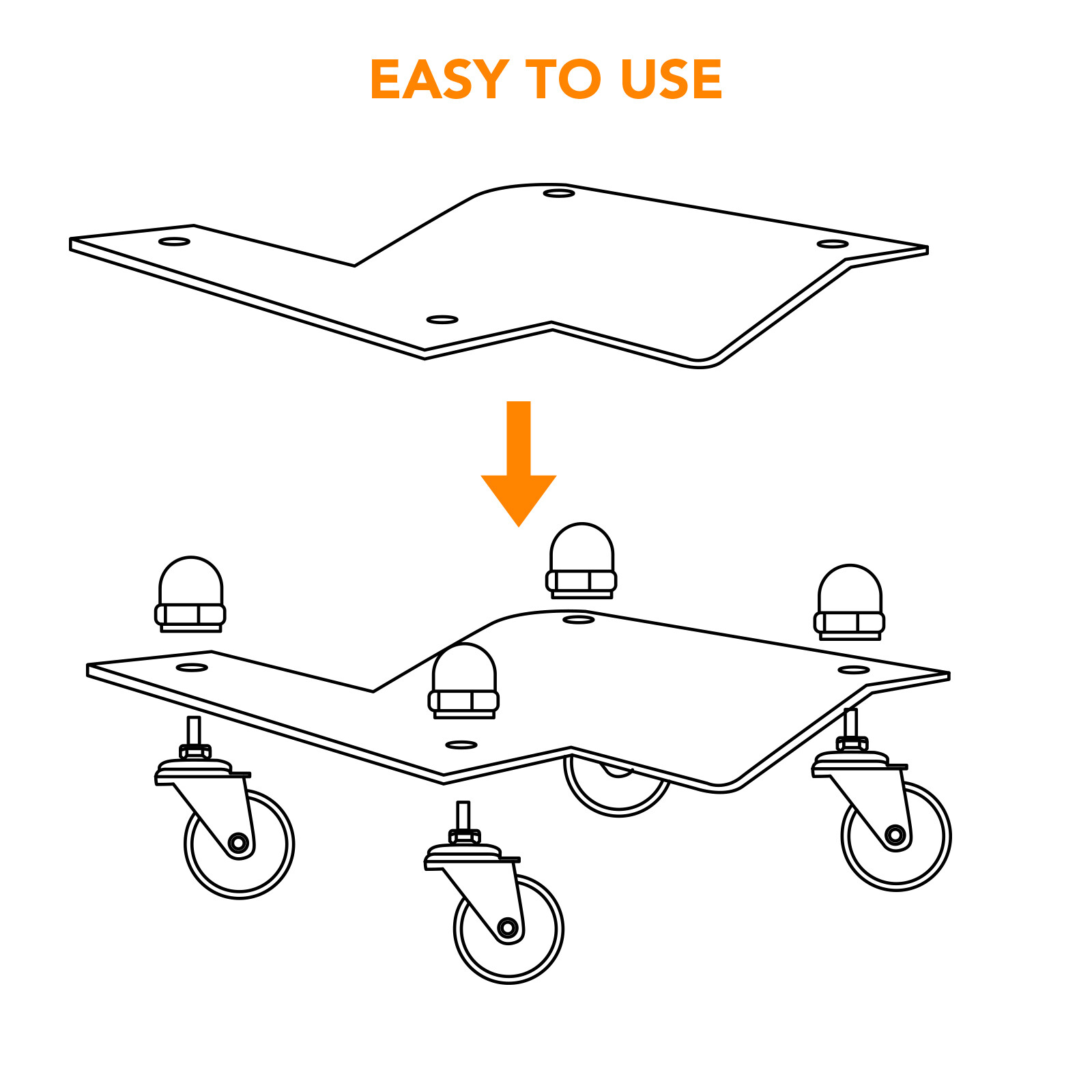 Wheels Dolly 4 Pcs 6000 Lbs Steel Heavy Duty Wheel Dolly Car Stake With