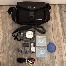 PARTS/UNTESTED Sony Handycam DCR-DVD201 CAMERA w/Remote/Disks - No Charger