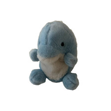 Aurora World Palm Pals Dolphin Plush Bean Bag Stuffed Toy Blue 4"