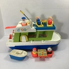 Vintage 1972 Fisher Price Little People Happy House Boat #985 Life Preserver