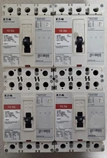 Qty 4 Eaton FD3020BP10 Bolt-On Circuit Breakers 20A 600V 3P  20 Amp 3 Pole FD35K