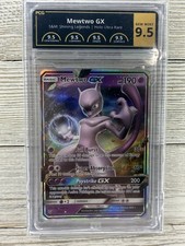 Pokemon Japanese SM Shining Legends Full Art Mewtwo GX 40/72 RR Gem Mint 9.5
