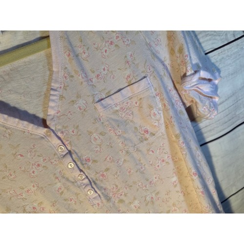 The Carole Hochman 100% Baumwolle Strick Rose PJ Set mit Tasche - Bild 2 von 6