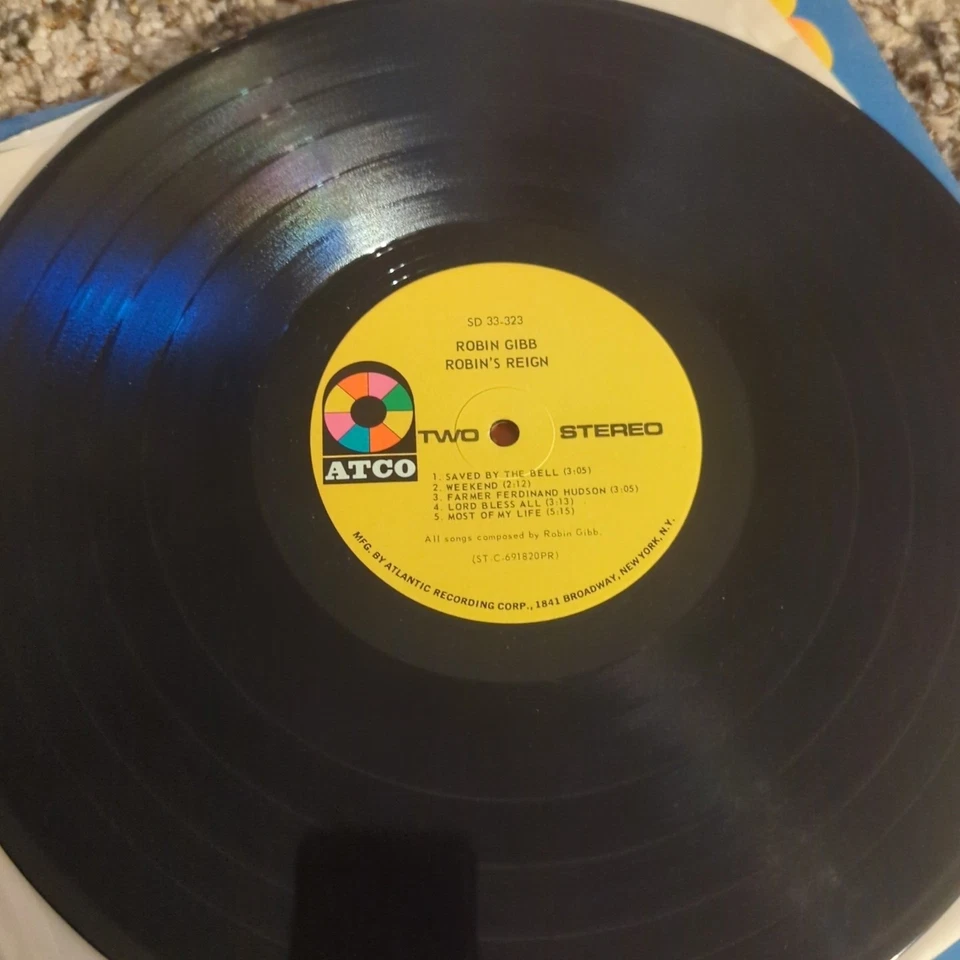 Robin Gibb – Robin's Reign LP Vinyl 1970 ATCO Records SD 33-323 Bee Gees Foto 4 de 4