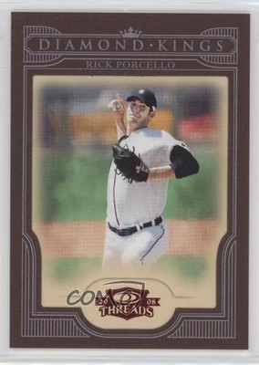 2008 Donruss Threads Diamond Kings Red Framed 43/100 Rick Porcello #DK-57 e6p