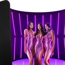 8FT Photo Booth Enclosure LED Photobooth Backdrop Tent Photography Background