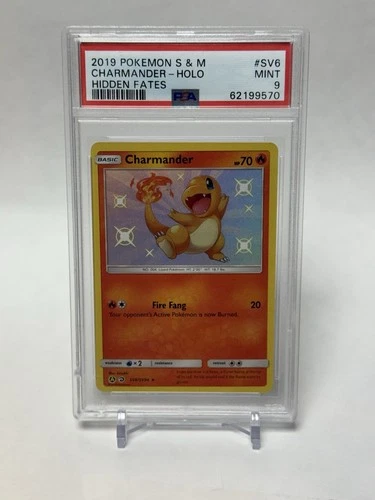 Pokémon TCG Charmander SV6/SV94 Hidden Fates Shiny PSA 9 Mint