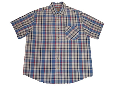 C E Schmidt Mens Shirt XL Button Up Short Sleeve Workwear
