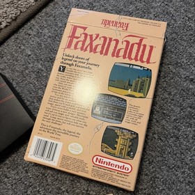 FAXANADU Nintendo NES 1989 Cart Sleeve & Manual Untested