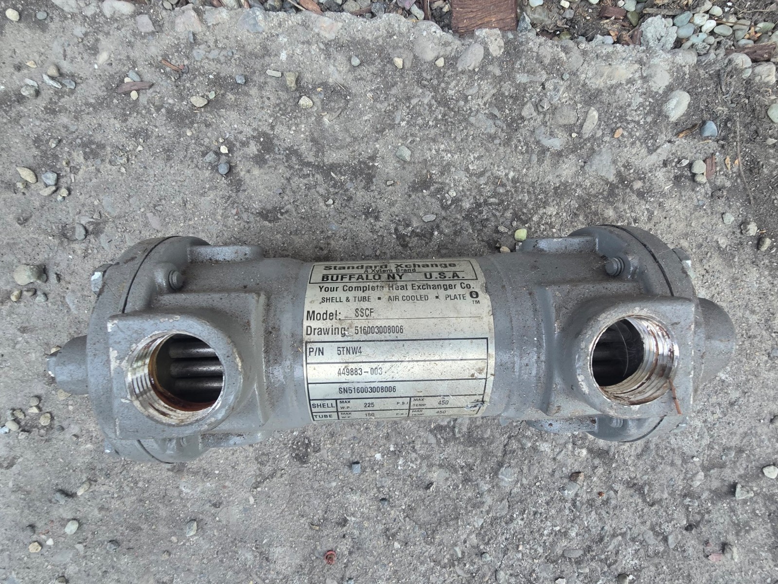 Standard Xchange 5TNW4 Shell & Tube Heat Exchanger SSCF Xylem