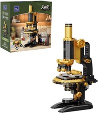 Retro Microscope Building Kit for Adults, Antique Science Instrument Model with
