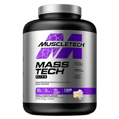 Muscletech Mass Tech Elite Mass Gainer 3180 g mit Creatin Muskelaufbau