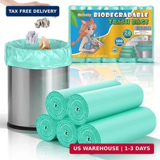 2.6 Gallon Small Trash Bags Bathroom - Garbage Bags Biodegradable Compostable