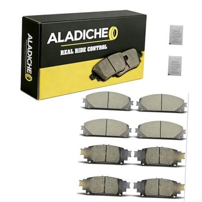 8Pcs Front Rear Ceramic Disc Brake Pads Set Compatible with 2010-2015 for