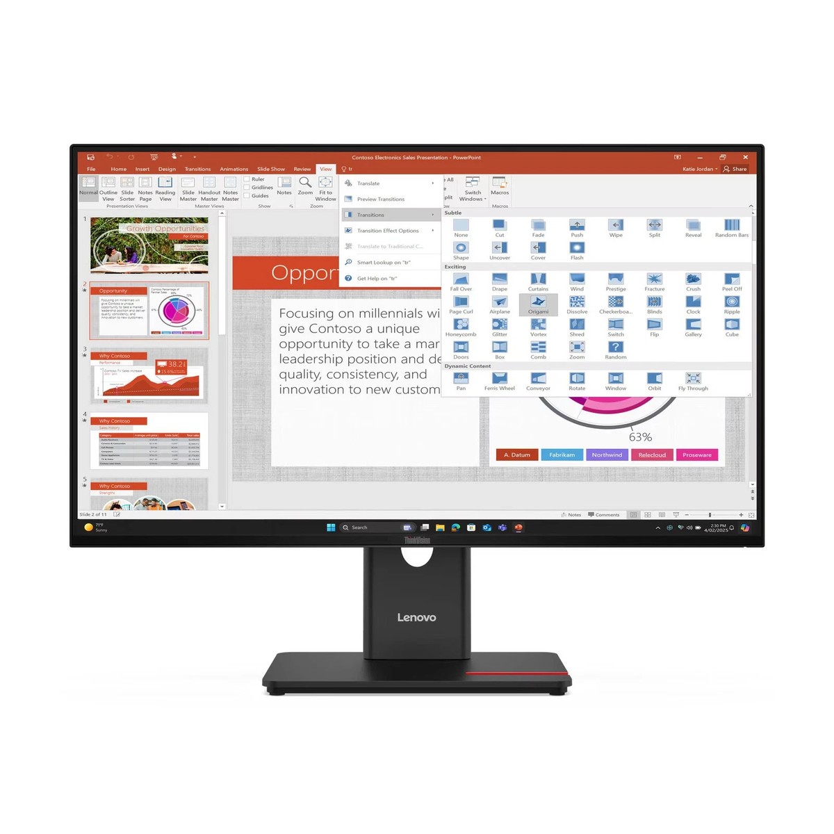 Lenovo ThinkVision T27-40 27 inch LCD Monitor | eBay