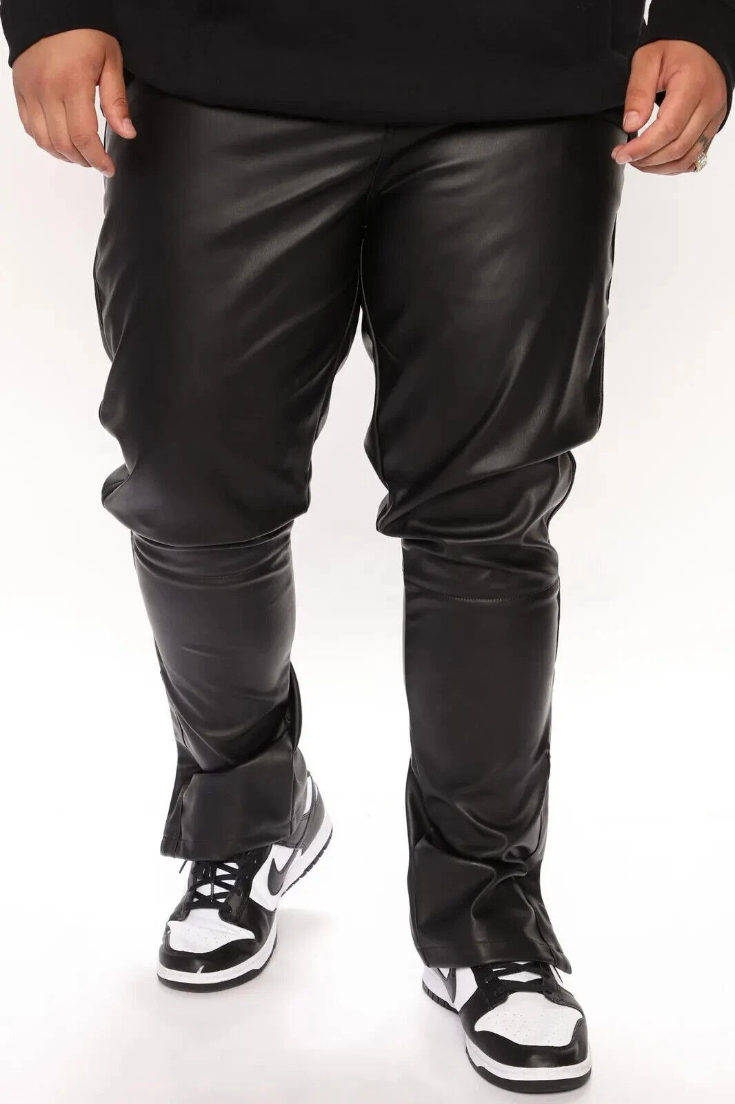Men's Black Real leather Trousers Pant Biker Style Skinny Fit Leather Pant