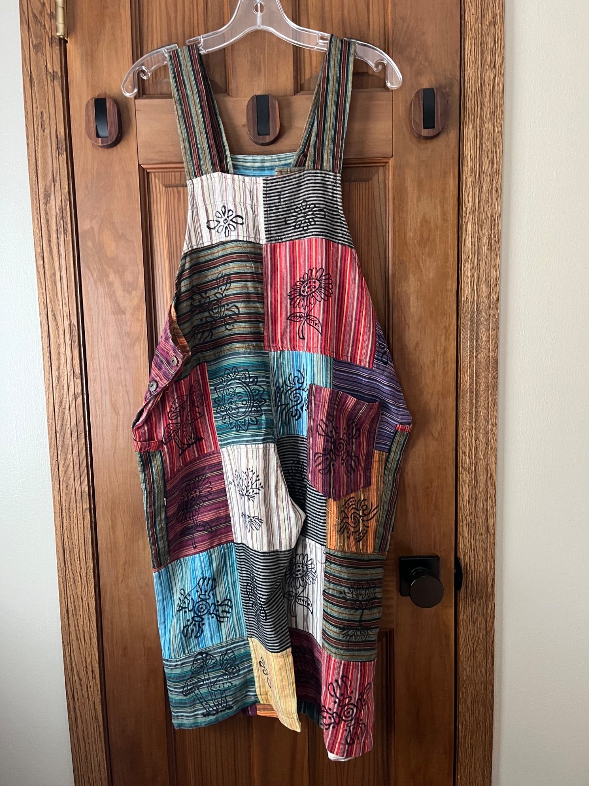 Rising International Patchwork Overalls, Nepal, S… - image 8