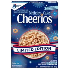 General Mills 11 oz BIRTHDAY CAKE Cheerios Am...