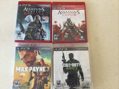 PS3 Games Assassins Creed Revelations & II. Max Payne 3 & Call Of Duty MW3