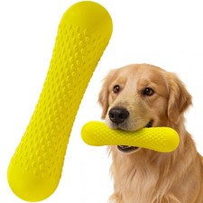 Natural Rubber Dog Chew Toy, Tough Bone Dog Toy for Aggressive Chewers, Milk-...