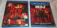 LOT of Red 1 2 BLU-RAY Bruce Willis John Malkovich Helen Mirren Action Comedy