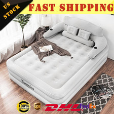 Inflatable Air Mattress Queen Size with Electric Pump  Built-in Pillow Blow Up