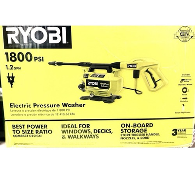 #ad 1800 PSI 1.2 GPM Cold Water Corded Electric Pressure Washer Model # RY141803 $55.00