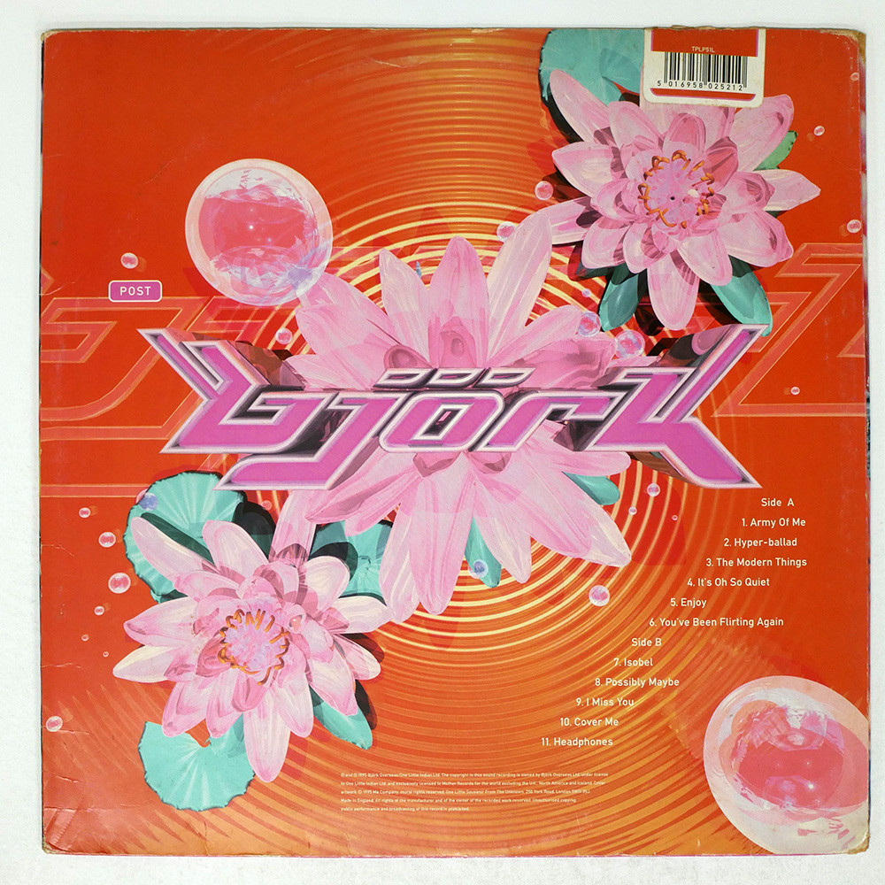 LP BJORK/POST UKオリジナル:初年度'95年PRESS 激レア BJORK POST ONE LITTLE INDIAN TPLP51 UK UK ORIGINAL INNER