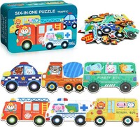 Kinderpuzzle 6 Bildpuzzles Fahrzeug Ab 3 Jahren FüR Jungen MäDchen Spielzeug