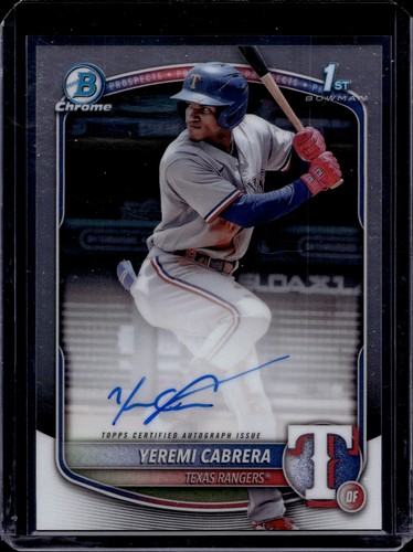 2025 Bowman Chrome Prospect Autographs Yeremi Cabrera