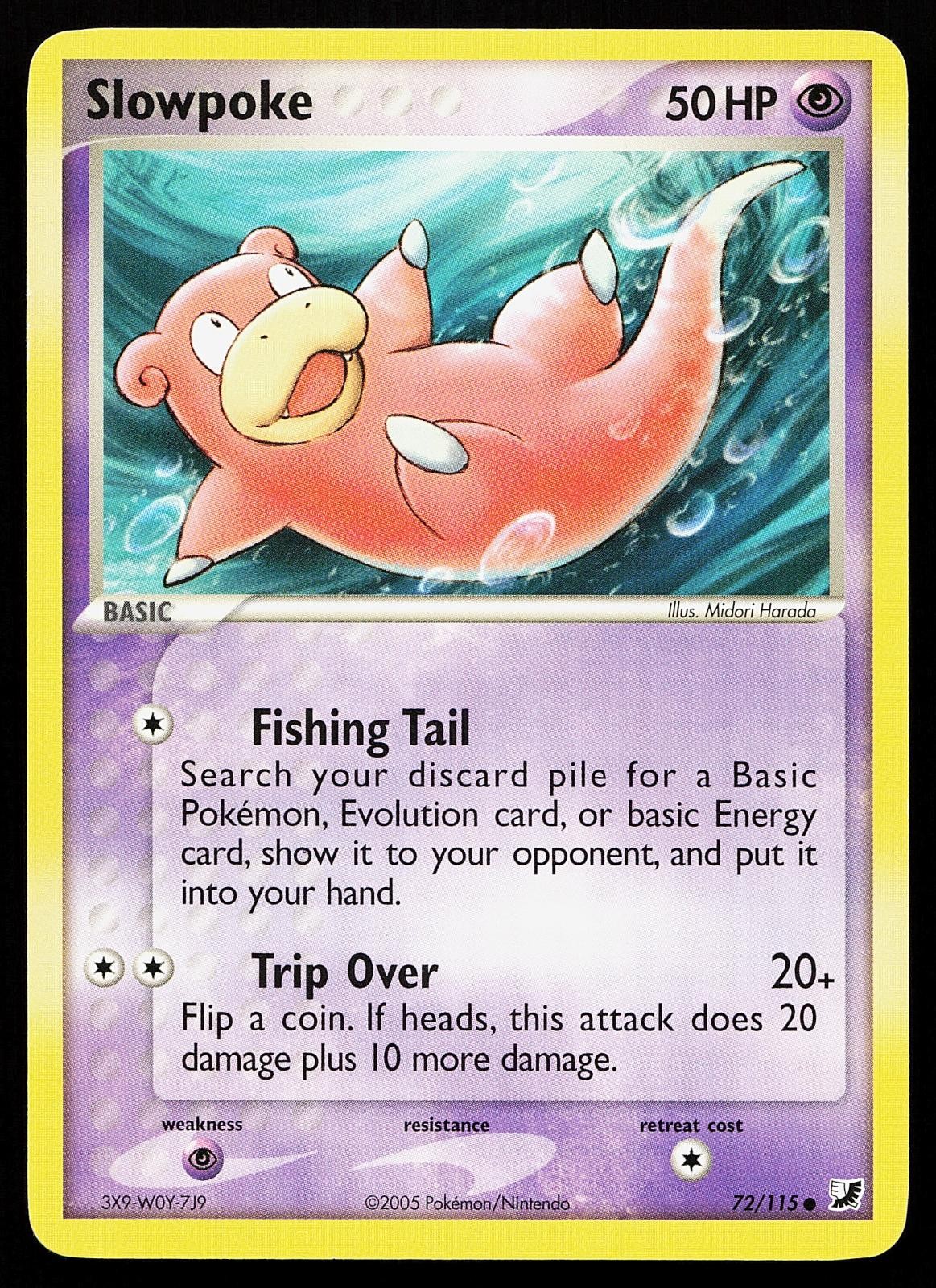 Slowpoke 72/115 Common Unseen Forces Pokemon Card