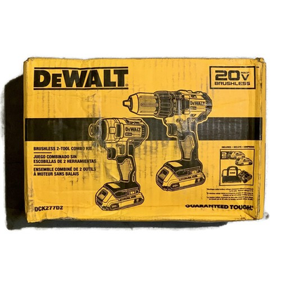#ad DEWALT DCK277D2 20V MAX Cordless Brushless Drill Impact Driver 2 Tool Combo Kit $142.99