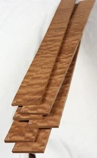 Heavy figure quilted Sapele BASS guitar fingerboard blank 2.75x28.4" SF27