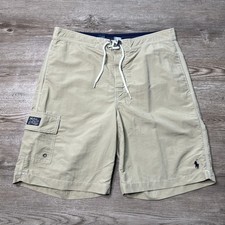Polo Ralph Lauren Vintage Swim Shorts Mens Small 8 Inch Inseam Cargo Pocket