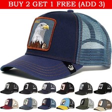 Animal Embroidery Unisex Trucker Mesh Baseball Cap Snapback Hip hop Sun hat UK