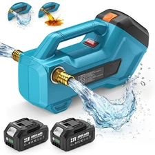 Seesii Cordless Transfer Pump for Water/Diesel, 760GPH Self-priming 2×4000mAh