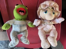 Kermit  Miss Piggy 1984 Muppet Babies Plushies