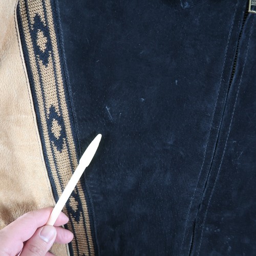 Vintage Scully Men's Suede Leather Jacket Coat Black & Tan Southwestern Size 2XL - Picture 8 of 16