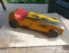 Vintage BSA Pine Derby Wood Race Car (As Found)