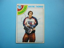 1978/79 O-PEE-CHEE NHL HOCKEY CARD #166 WAYNE THOMAS SHARP!! AUTO AUTOGRAPH OPC