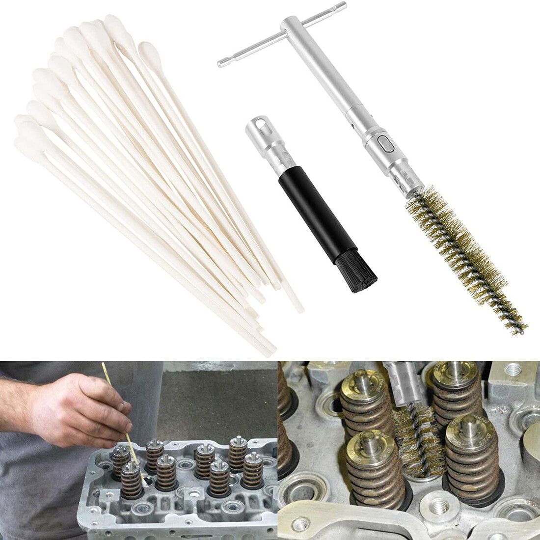 EN-47909 Injector Bore Brush Cleaning Kit with Swabs for 6.6L
