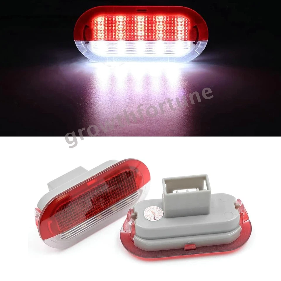 2x Red/White LED Door Courtesy Light For VW 1993-1996 Volkswagen Golf Jetta MK3 - Image 3 of 4