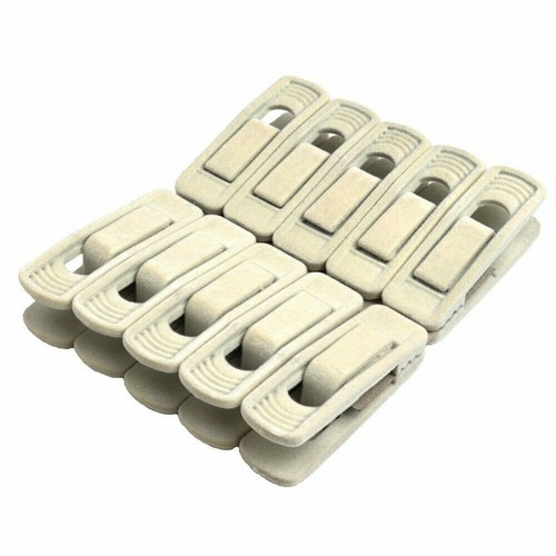20X Velvet Hanger Clip For Clothes Pant Coat Skirt Strong Finger Non-Slip Clips - Picture 15 of 15