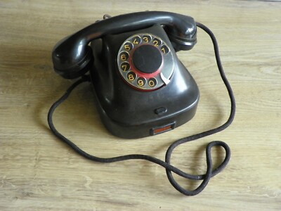 OLD Desk Bakelit-Telefon Art Deco Rotary T-TAB-4 Bulgaria USSR - Guter Zustand!