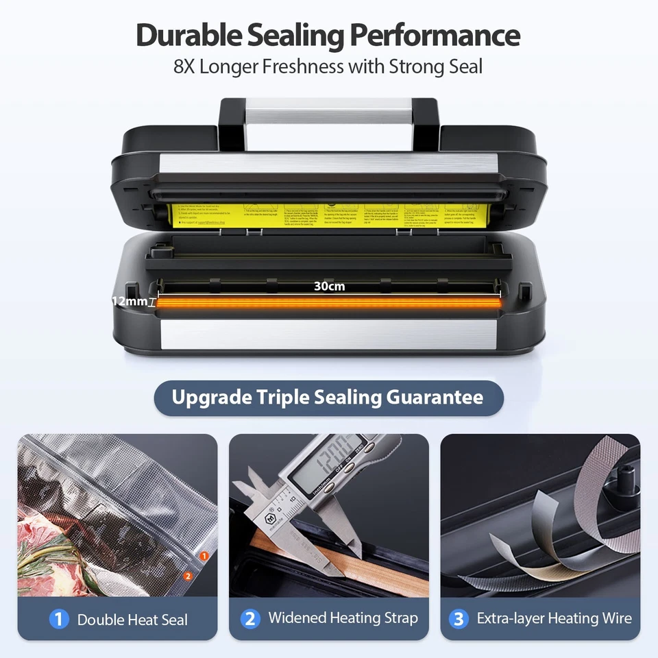 95Kpa Powerful Vacuum Sealer, Beelicious Food Sealer with 10-in-1 Functions - Image 4 of 4