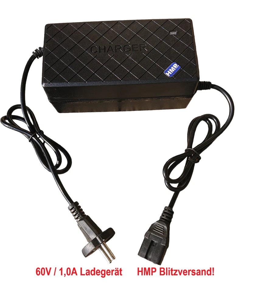Caricabatteria Alimentatore Dc 60V 1,0A Piombo / Acido Batterie E Scooter E Bike