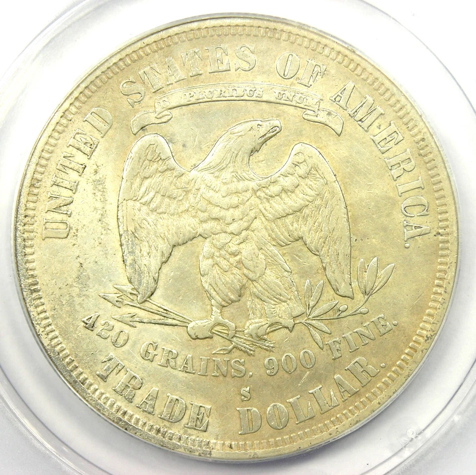 Dólar de plata comercial 1878-S T$1 - Certificado ANACS XF45 Detalles (EF) - ¡Moneda rara! Foto 4 de 4