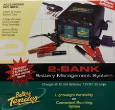 Deltran Battery Tender 2 Bank Charging Station - BRAND NEW