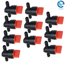 10PK 1/4" Straight In-Line Gas Fuel SHUT-OFF / CUT-OFF Valves Petcock Plastic