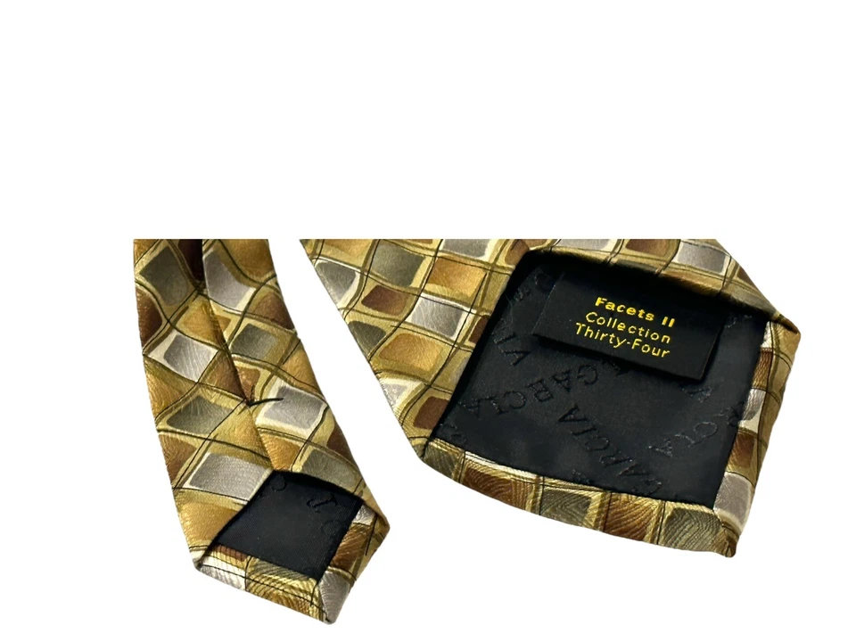 Corbata Jerry Garcia dorada, plateada, bronceada, colección treinta y cuatro facetas II (2003) EN MUY BUENA CONDICIÓN Foto 3 de 4